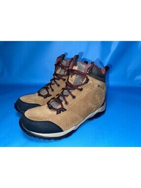 Columbia Women’s Techlite Hiking Boots Brown Suede Waterproof Size 7.5